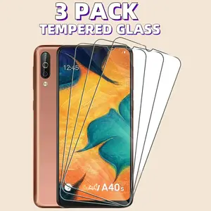 3Pack Clear Tempered Glass For Samsung A10S A20S A30S A50S A40 Screen Protector Front Protective Films Sticker