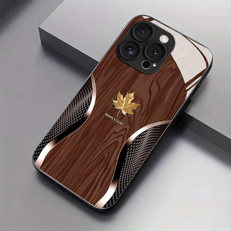 Black, brown, red, blue textured pattern glass phone case, for iPhone 17 16 15 14 13 12 11 pro max