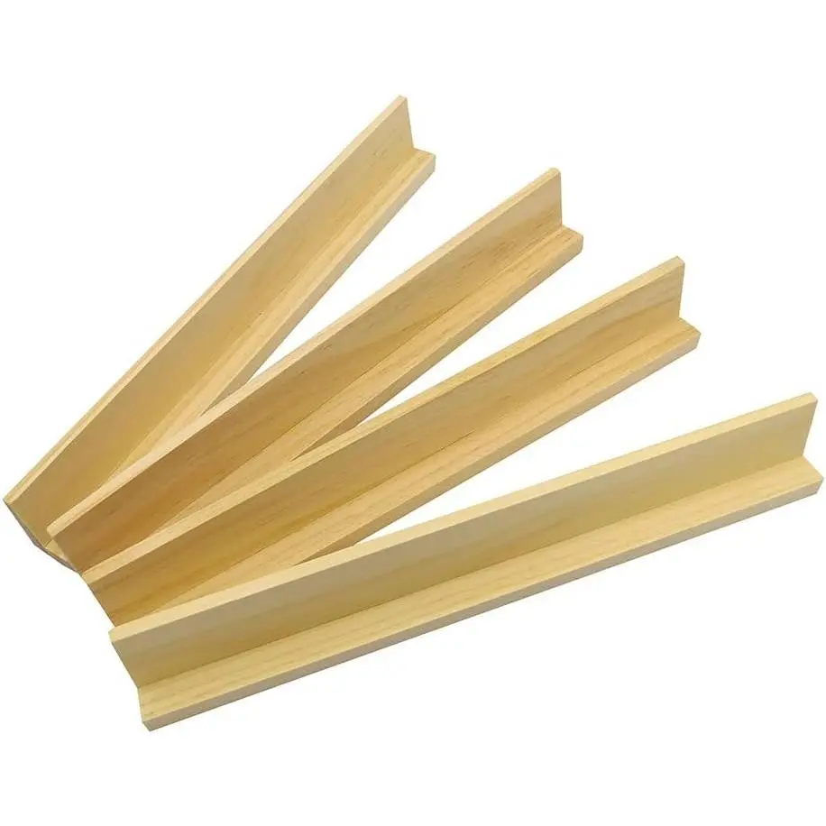 Wooden Domino Trays Set of 4,Wood Domino Racks, Domino Holders for Domino Tiles, Mexican Train, Mahjong, Chicken Foot and Other Domino Games