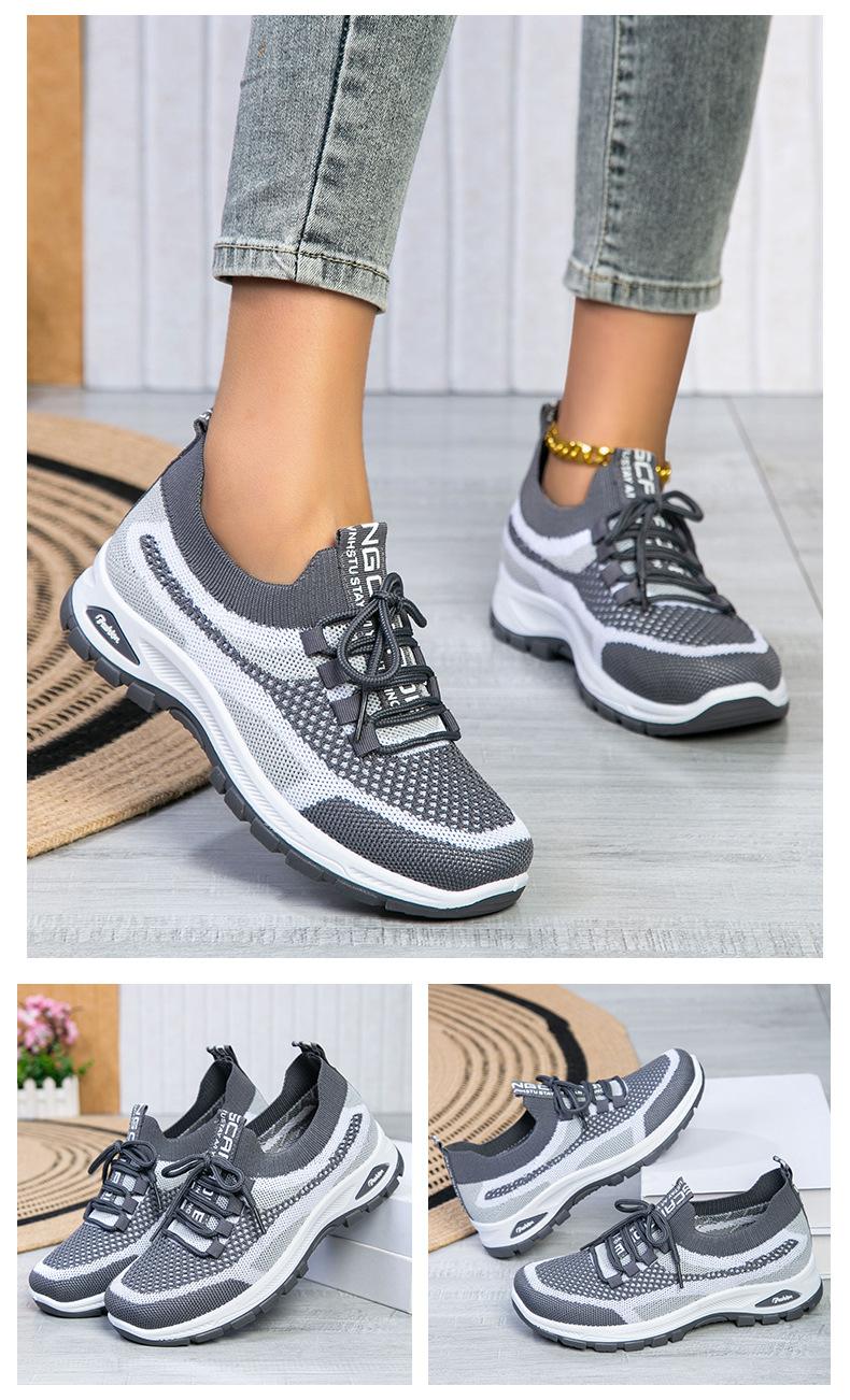 New women's sneakers, fly-knit mesh shoes, low-cut lightweight casual shoes, comfortable and versatile single shoes