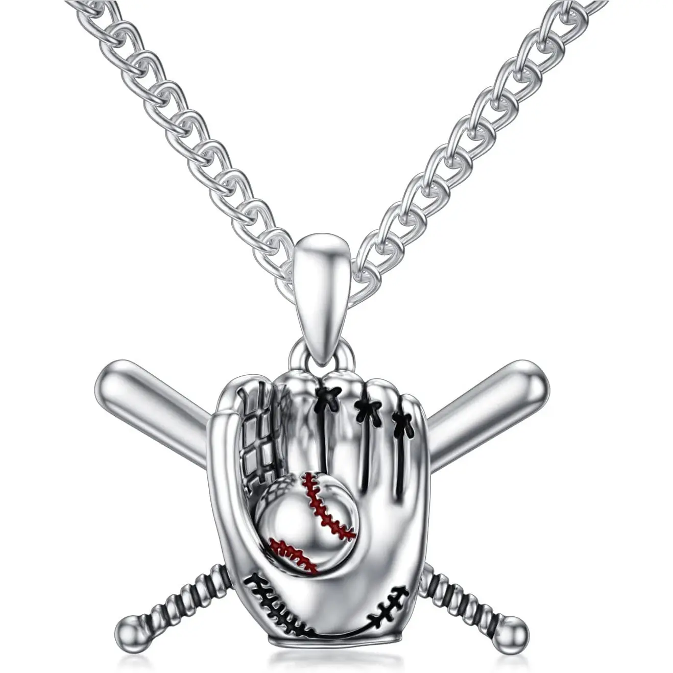 925 Sterling Silver Sport Necklaces I CAN DO ALL THINGS Bible Verse Cross Pendant Sports Fan Gifts for Men Women Athletes Sport Lovers