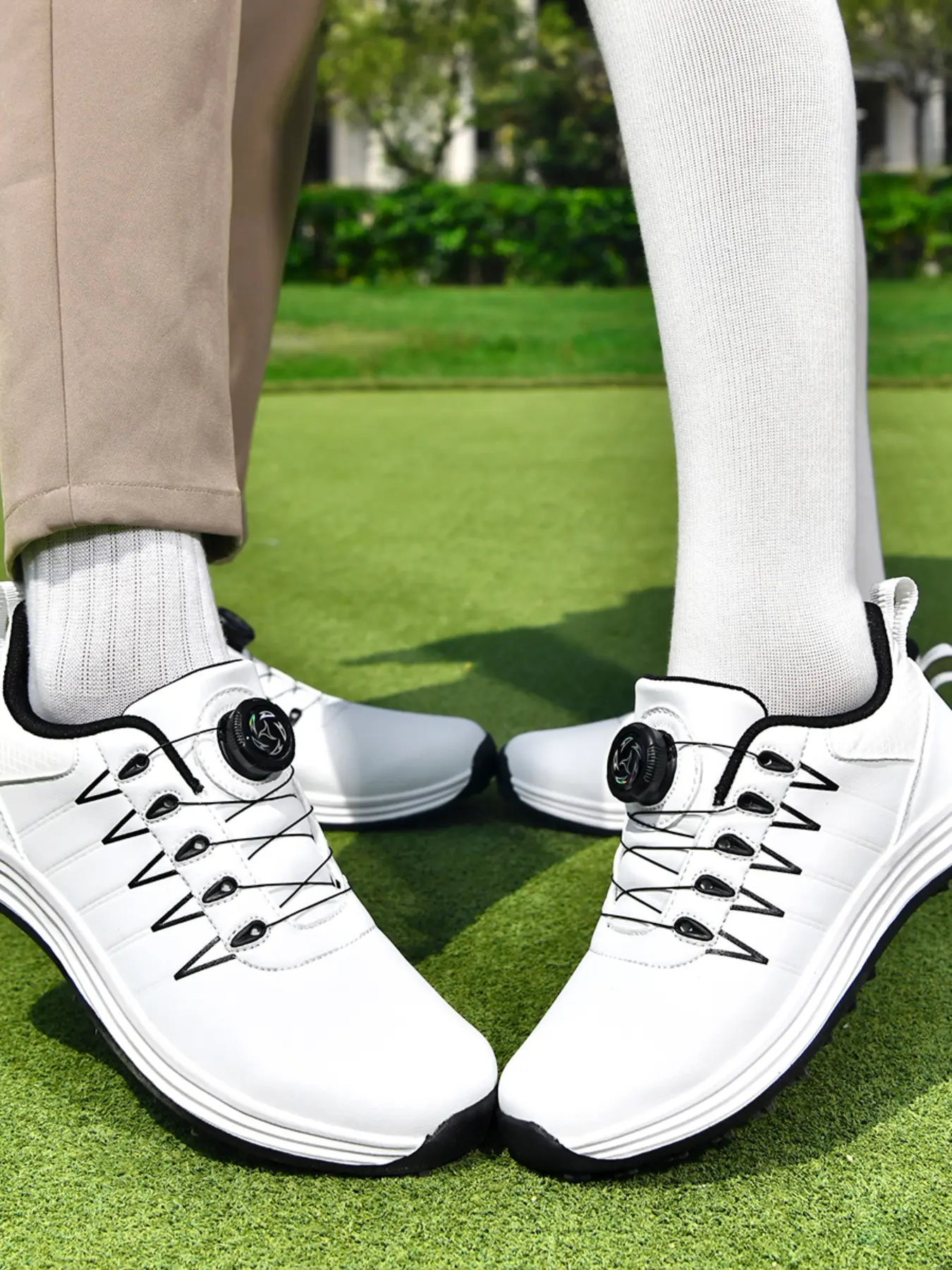 Rotary Knob Golf Shoes, Waterproof Anti-Slip Sole, Unisex Outdoor Training Shoes, Men's and Women's Golf Shoes, Sports Shoes