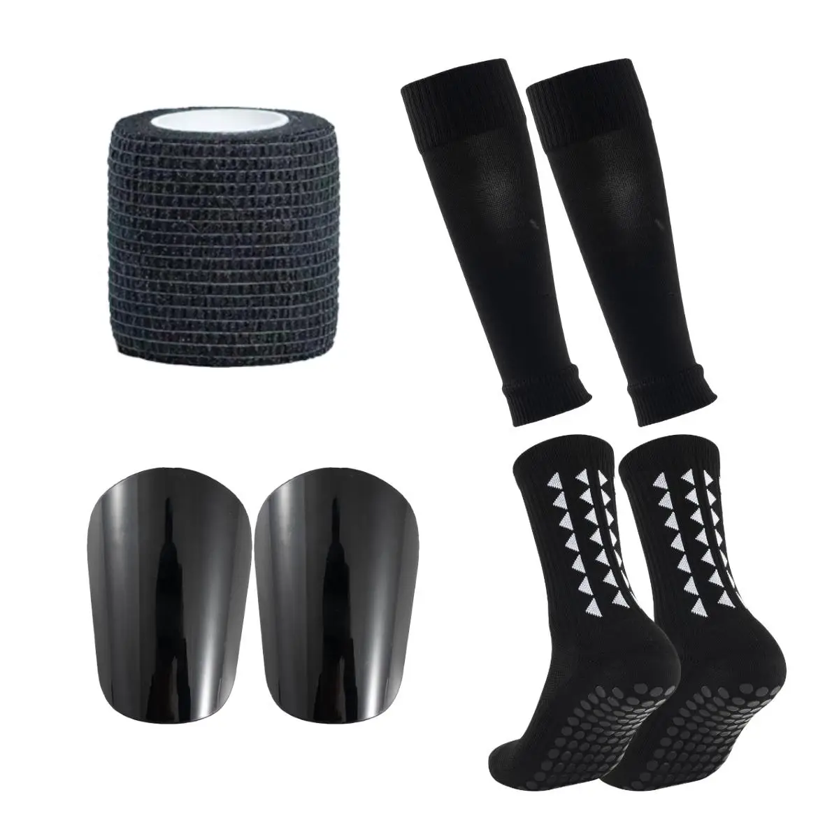 Anti-slip Football Socks and Protection Board Set, Non-slip Football Socks Soccer Shin Guards, Football Protective Set for Men & Women, Soccer Accesso