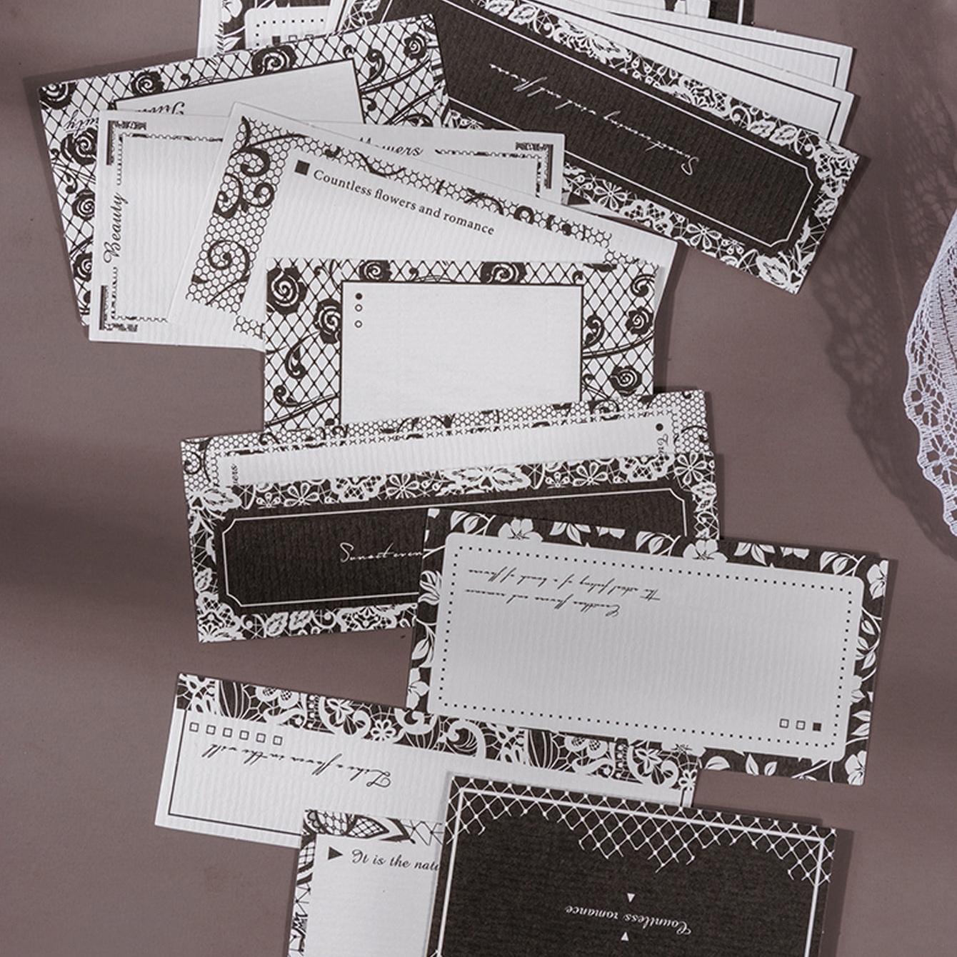 Vintage Lace Pattern Material Paper, 100pcs/box Mixed Style Scrapbooking & Stamping Paper, DIY Decorative Material for Scrapbooking & Journal Making, DIY Craft Kit, Creative Craft Kit