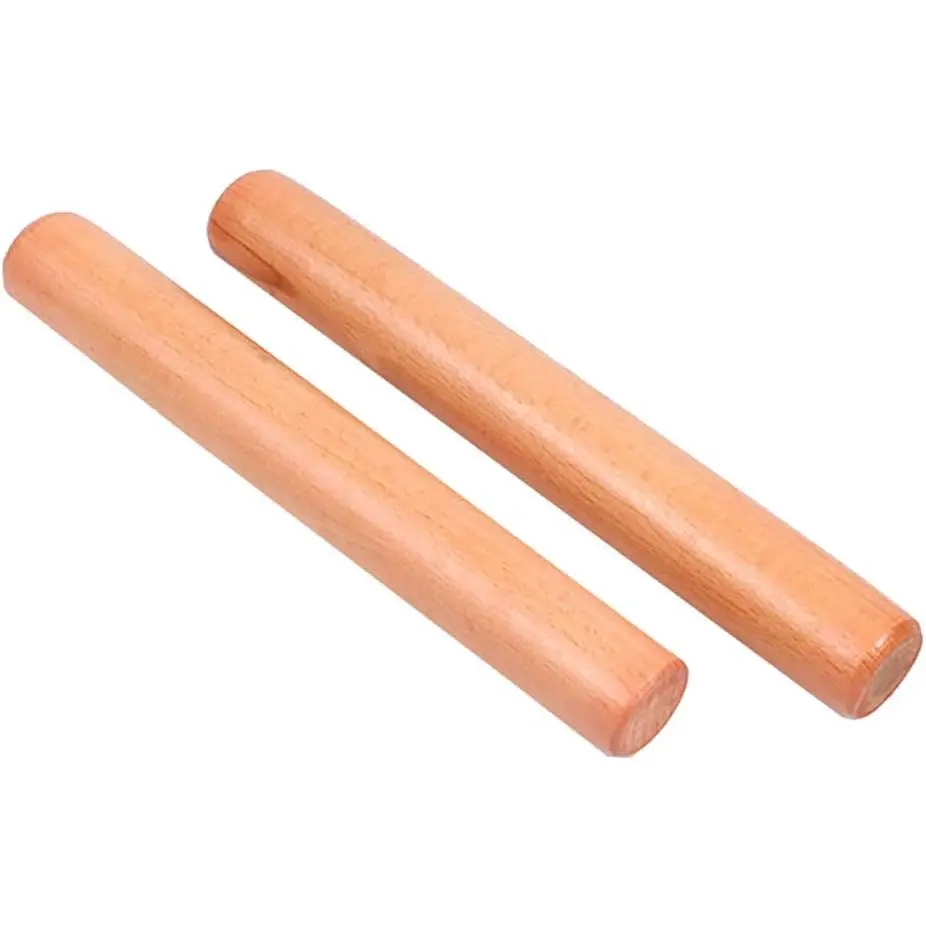 2 count Solid  Rolling Pin Hand Dumpling Rolling Pin Wooden Pizza Roll Pin Dough Roller Baking Tool