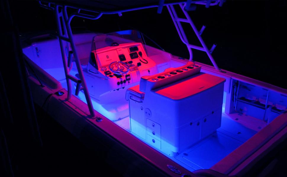 Marine Led Boat Lights, Night Fishing Lights, Boat Interior Lights, No Drilling Install Boat Deck Lights Courtesy Lights
