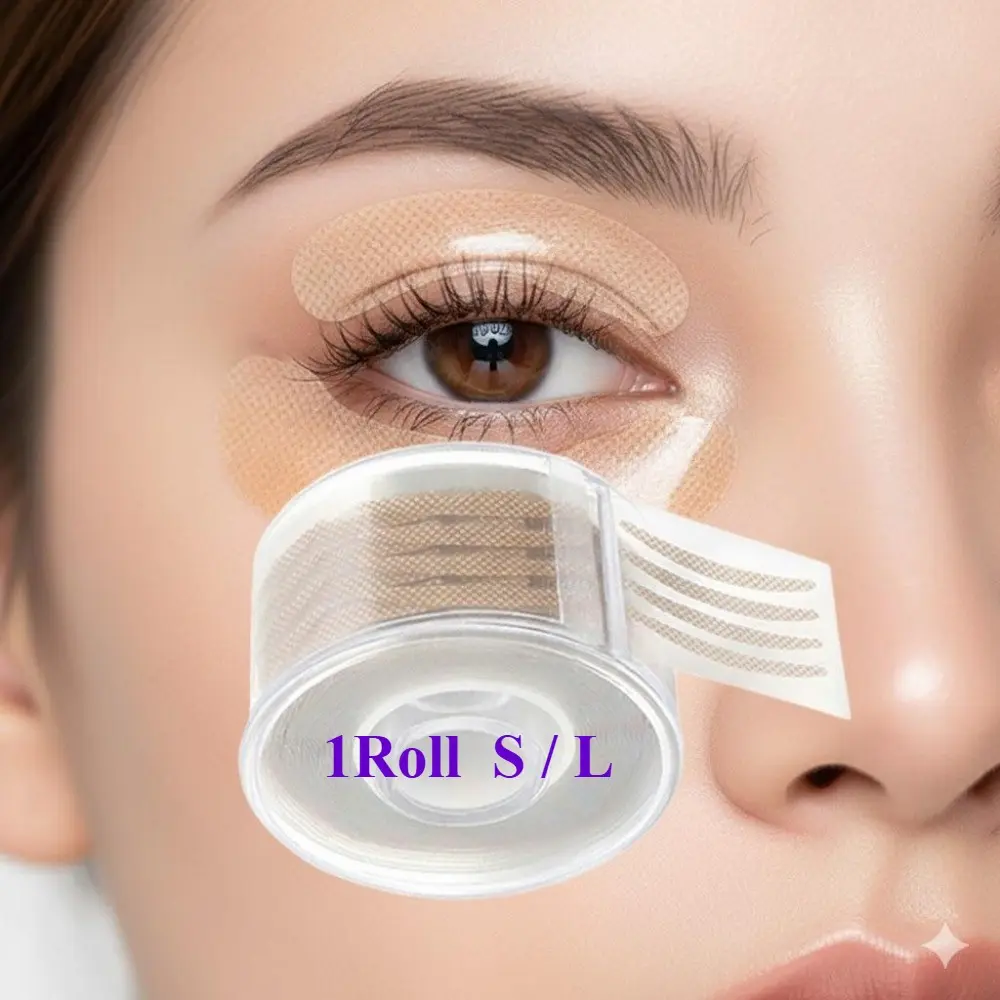 Natural Invisible Eyelid Tape & Glue: Long-Lasting, Skin-Friendly, Hypoallergenic. Lightweight, Breathable, Smudge-Proof. Enhance Makeup with Precise Fit for All Eye Shapes. Perfect for Everyday Use & Special Occasions. Invisible Beauty Tape