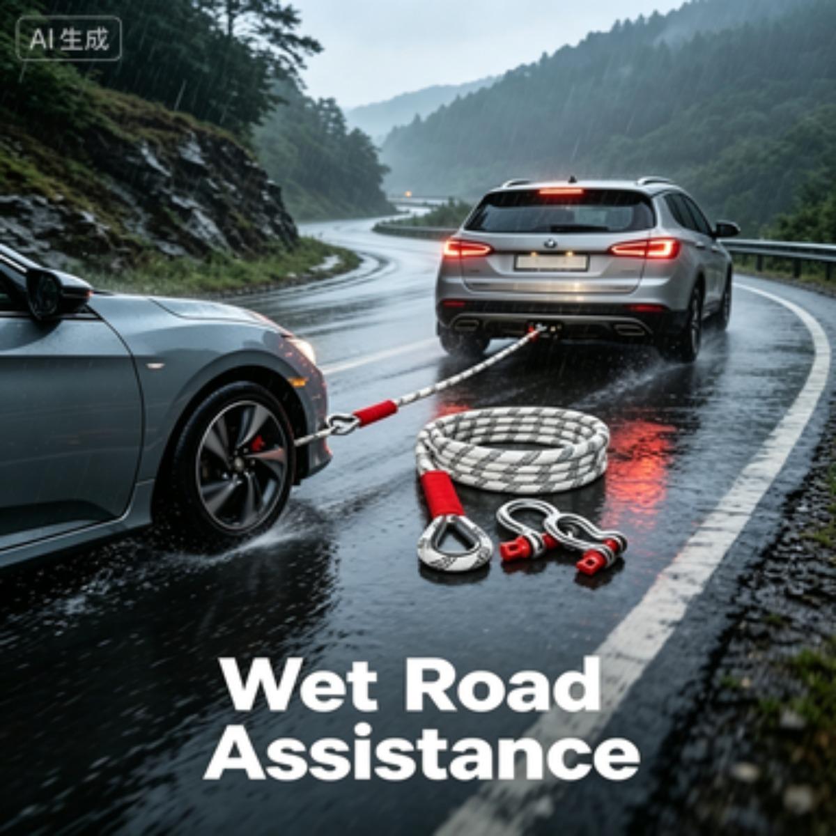 5 Ton 5M Heavy-Duty Tow Rope, Off-Road Recovery Tow Strap with D-Shackles, Ultimate Emergency Towing Rope for Car/SUV/Truck