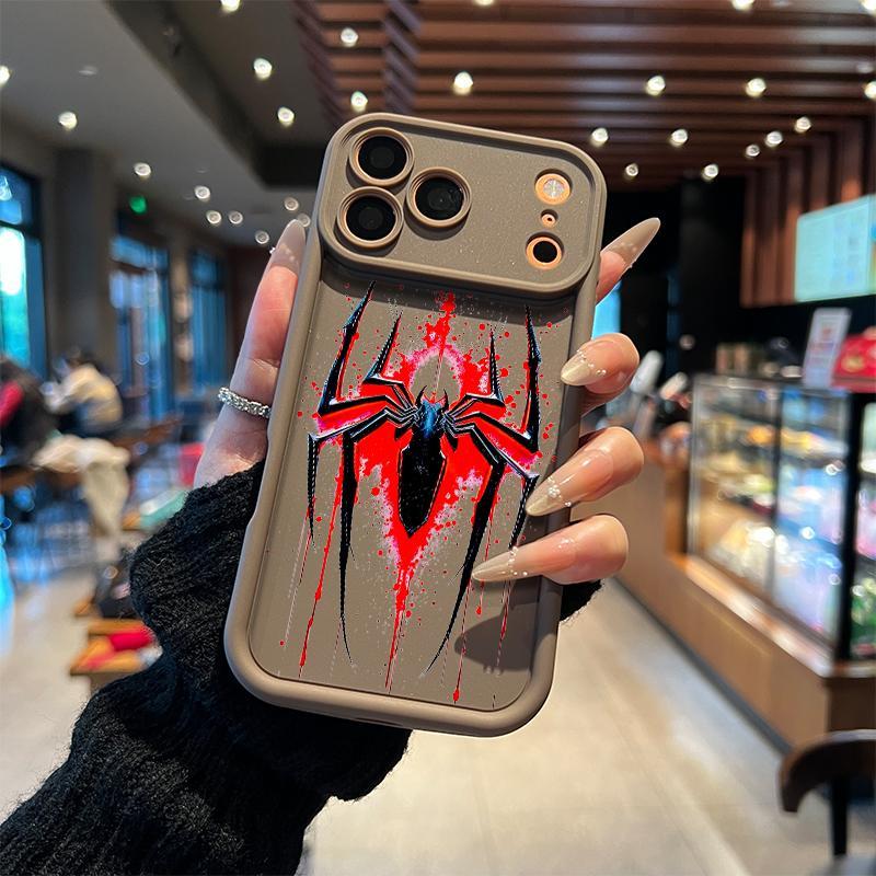 Dark Spider Web Phone Case Gothic Blood Drip Style for iPhone 17 16 15 14 13 12 11 Plus Pro Max. c2