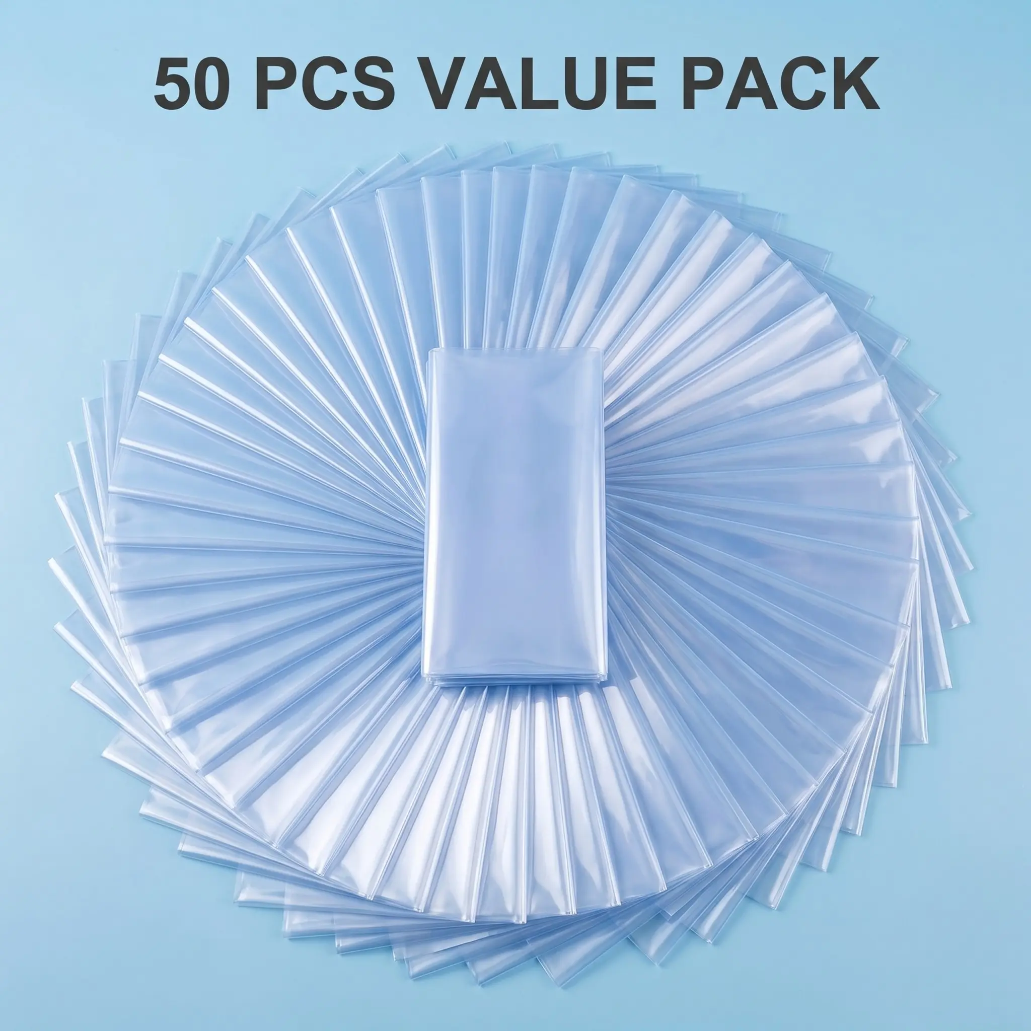 50pcs Odorless PVC Heat Shrink Wrap Bags, Clear Transparent Sealing Film, Plastic Wrap, Packing Wrap, Versatile & Durable for DIY Packaging, Shoes, Bath Bombs, Candles