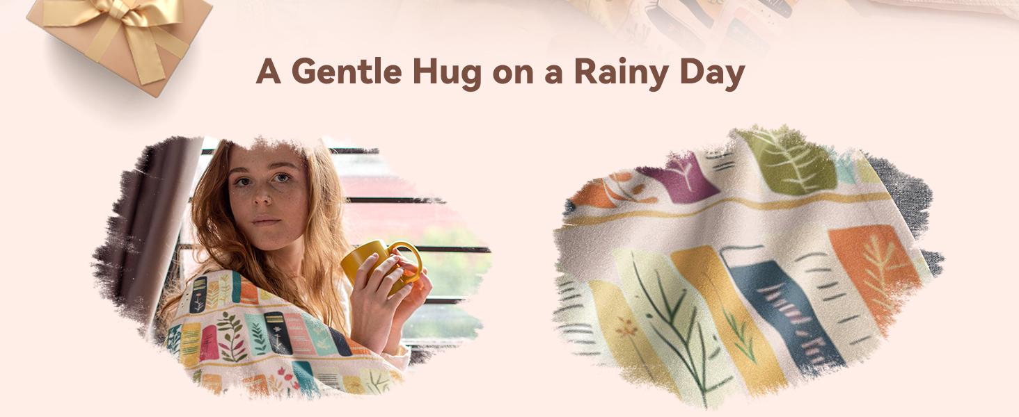 Book Lovers Gifts for Women Readers, Reading Blanket for Readers, Unique Bookish Book Club Birthday Christmas Reading Librarian Gifts Blanket 60"x50" (Pink)