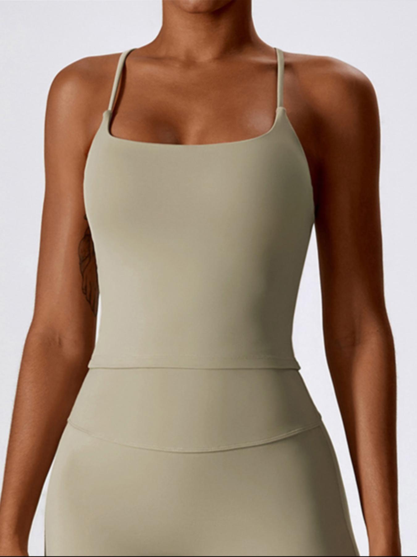 Criss-Cross Backless Sports Vest, Y2K Streetwear Running Vest, Casual Comfy Breathable Cami Top for Yoga, Running and Fitness, Sleeveless Workout Activewear for Summer, Sport Vests