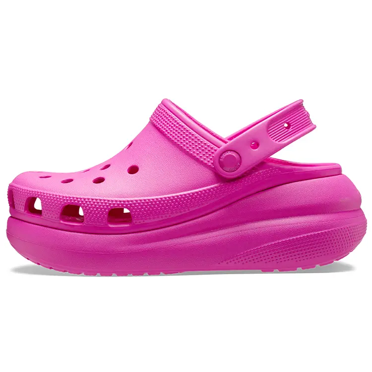 Crocs Crush Clog EVA Casual Unisex Shoes with 5.2 cm Platform, Breathable Ventilation, and Berry Color Verifiable, with credentials and supporting global authentication