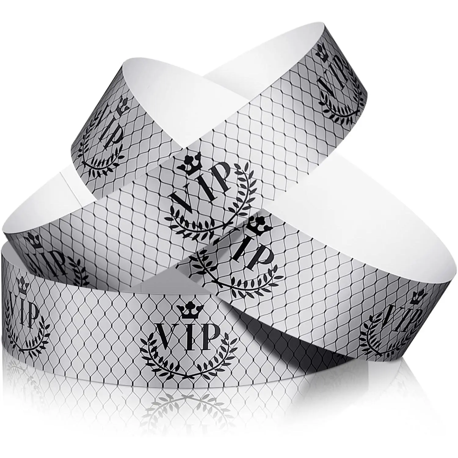 500 count VIP Wristbands Plastic  Party  Wristbands Party Paper Bracelets for Events Amusement Parks, Club, Concerts, Fairs, Festivals and Events()