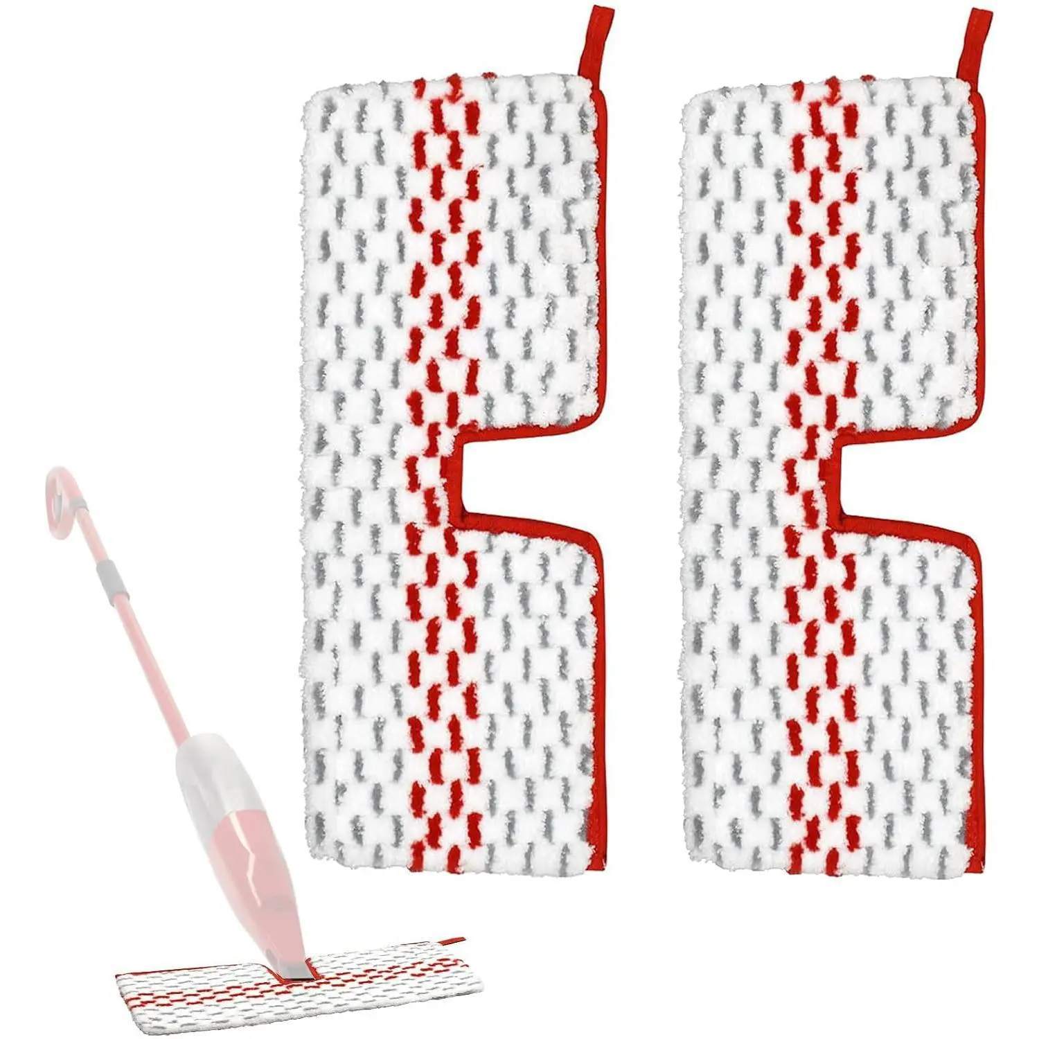 2 Pack Microfiber  Mop Pads Compatible with  Promist Max   Mop Refills Dust,-Action Washable Flip Pads  for Dry Wet Floor Cleaning