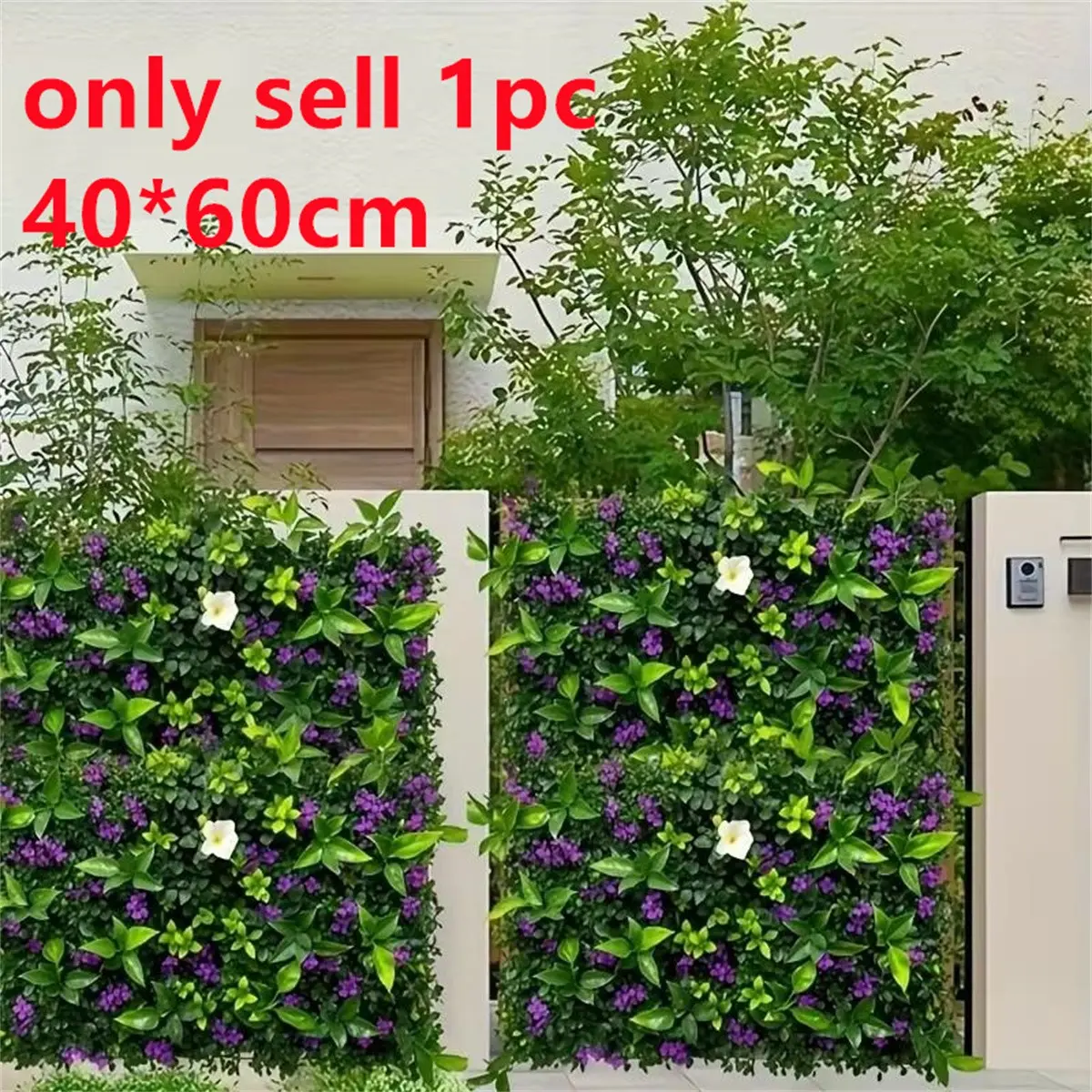 1pc Artificial Plant Wall Decor Board, Flowers and Morning Glory, Indoor Outdoor Decoration for Home Office Garden, Fake Plastic Plants, Decorative Fake Plants