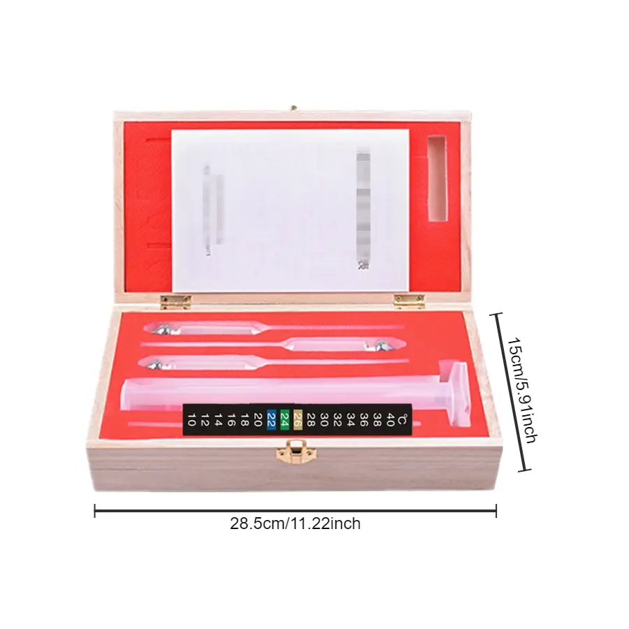 Alcohol Content Tester 0-100, Sticker Thermometer, Hydrometer for Liquor, Whiskey and Baijiu Brewing, Home Wine Making Set for Household Brew Projects