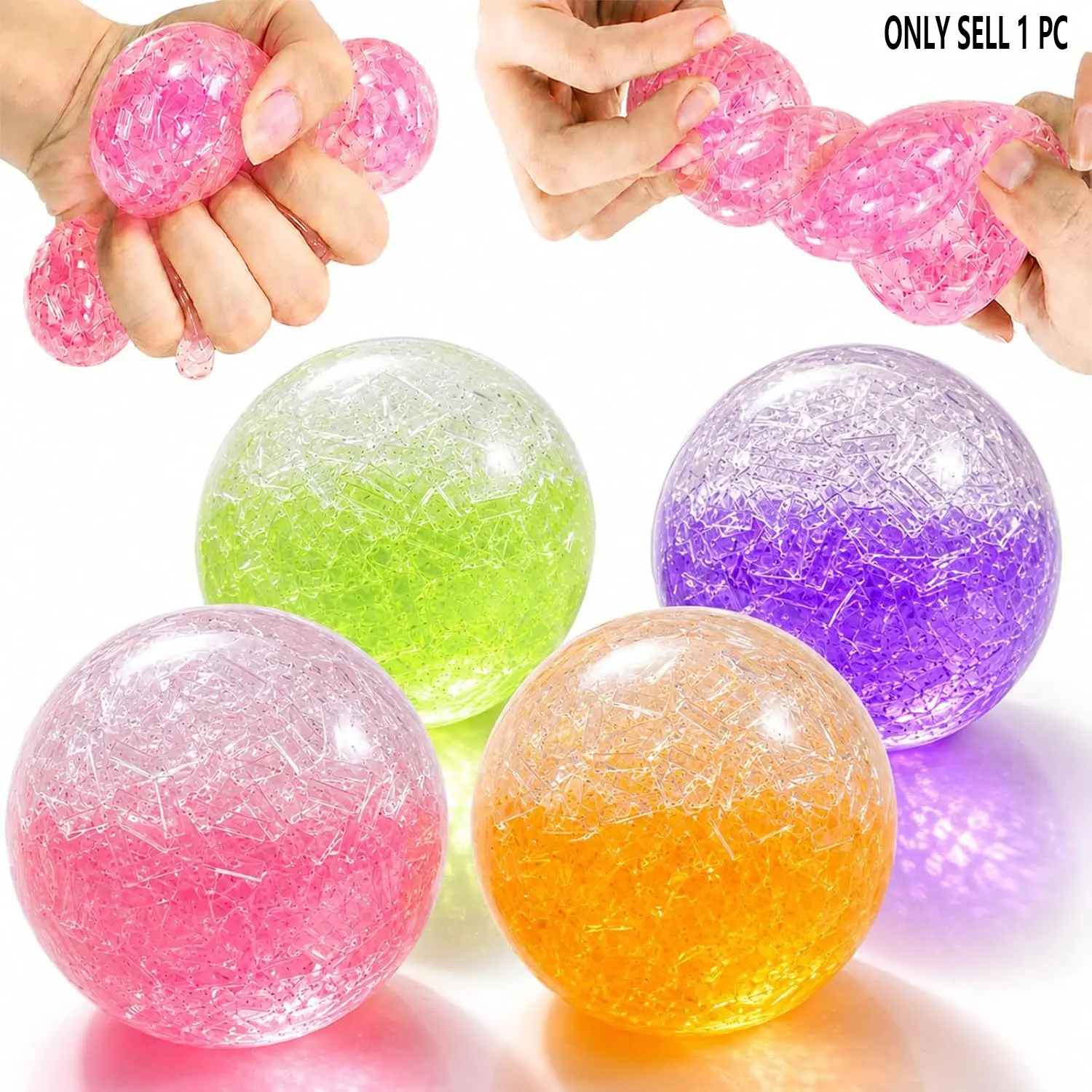 Creative Sugar Stress Balls Fidget Toys,Slow Rising Squishy for Decompression Squeeze and Stress Relief | Sensory Squeeze Toys for Adults and Kids,Squishies Stress Ball for Focus & Play,Classroom Prizes,Party,Festival,Birthday Gift