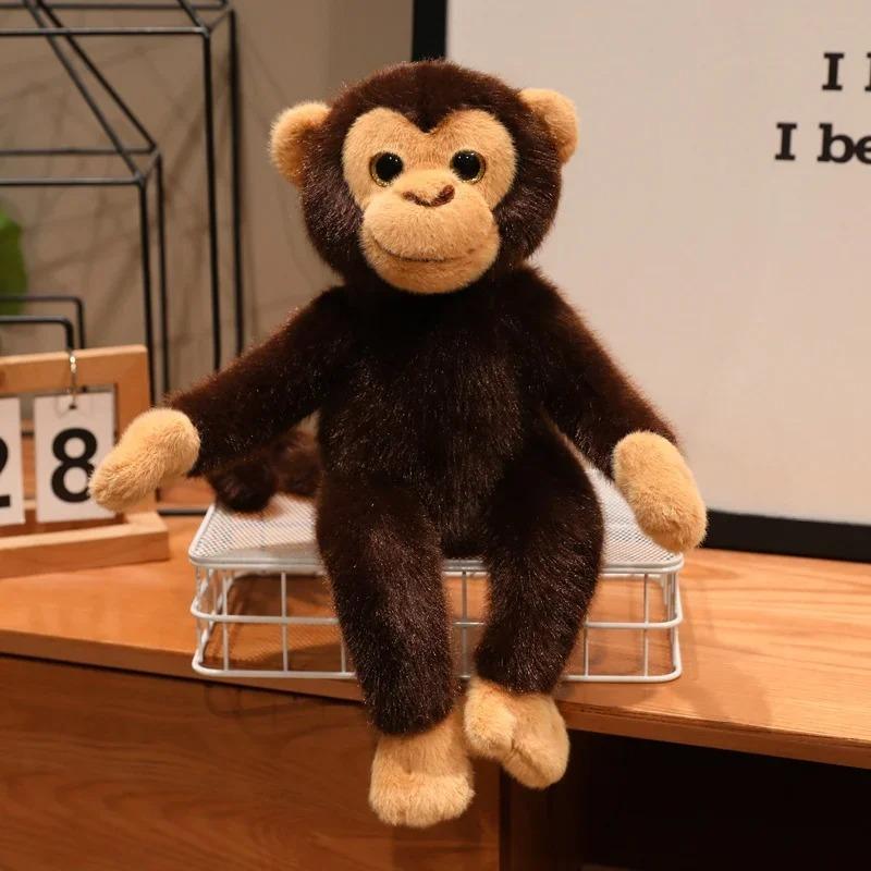 Soft Golden Monkey Stuffed Plush Doll Adorable Cartoon Animal Pillow Kids Holiday Gift