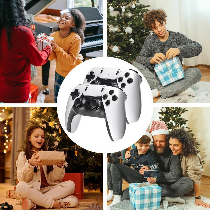 Mass Games Retro Game Console with 20000+ Built-in Games 19 Emulators 2 Wireless Controllers 4K Output & 64GB SD Card Perfect for Kids & Adults - Portable Gaming System Console Stick with Emulators fun party
