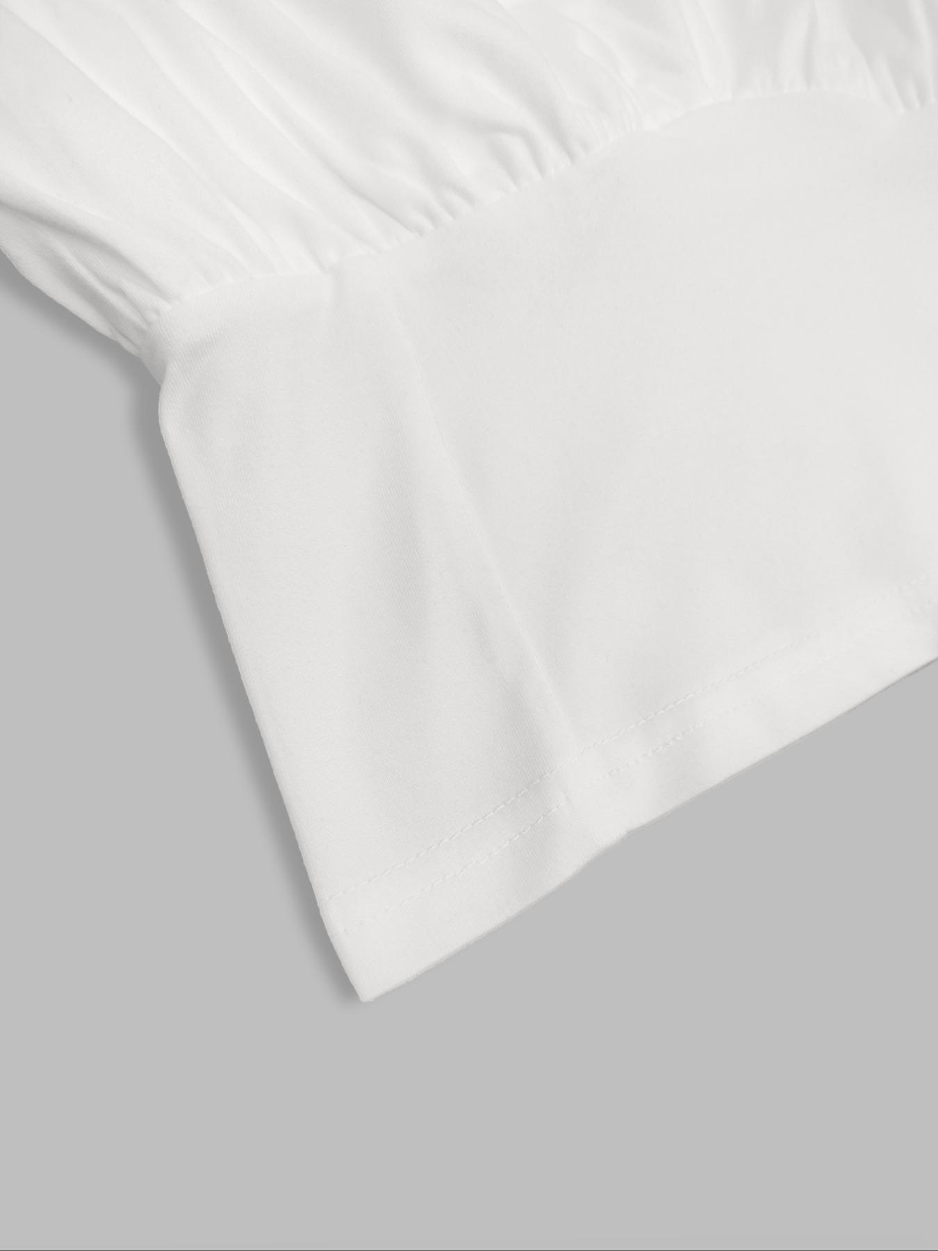 Women's Plain Batwing Sleeve Tee, Casual Fashion Minimalist  Short Sleeve T-shirt for Daily Wear, Ladies Clothes for All Seasons, Top