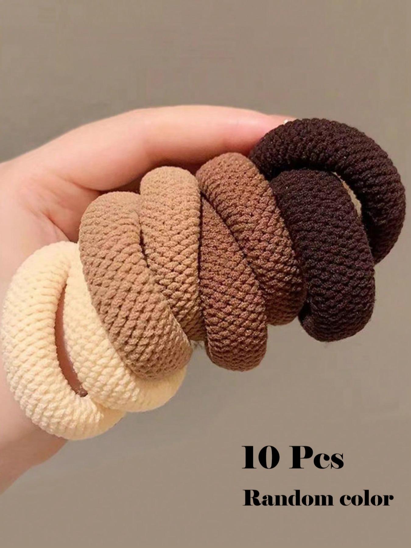 10-Piece Mixed Color Thick High Elastic Seamless Hair Ties, Suitable for Women's Ponytail Styles, Everyday Fashion for Work, Ponytail Hairstyle 10-Piece Mixed Color Thick High Elastic Seamless Hair Ties, Suitable for Women's Ponytail Styles, Everyday Fashion for Work, Ponytail Hairstyle