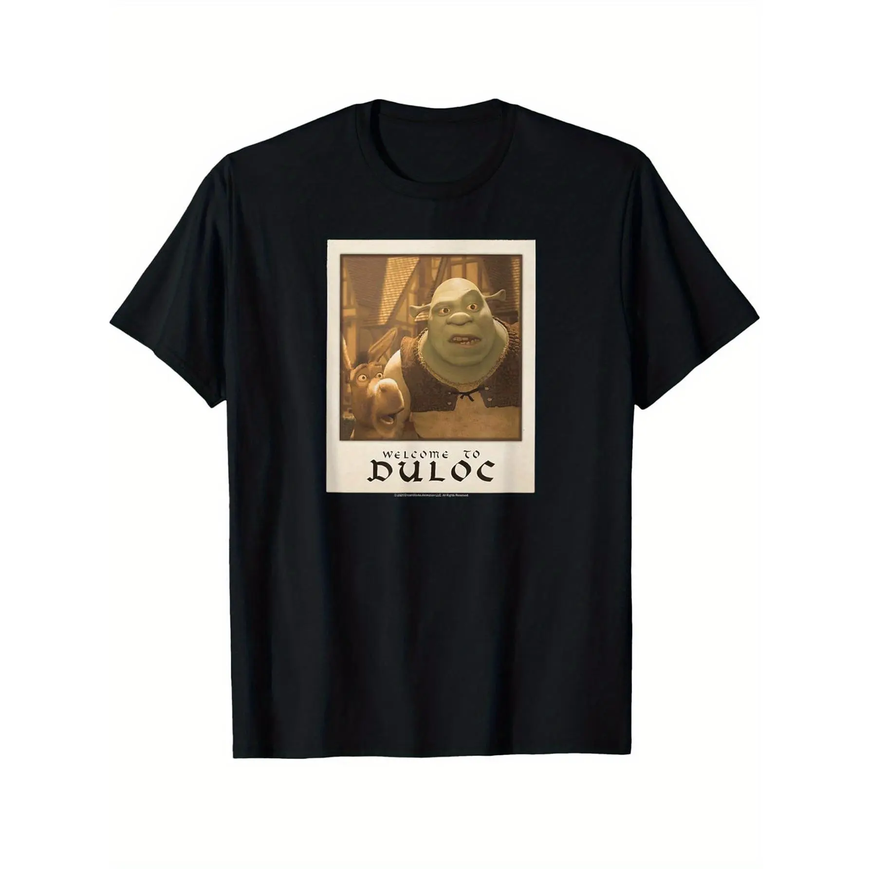 Men's Shrek "Welcome to Duloc" Graphic T-Shirt, Casual Short Sleeve Crewneck in 100% Soft Cotton, Breathable Gift for Fans, Tshirt, Top, Perfect Gift For Fans