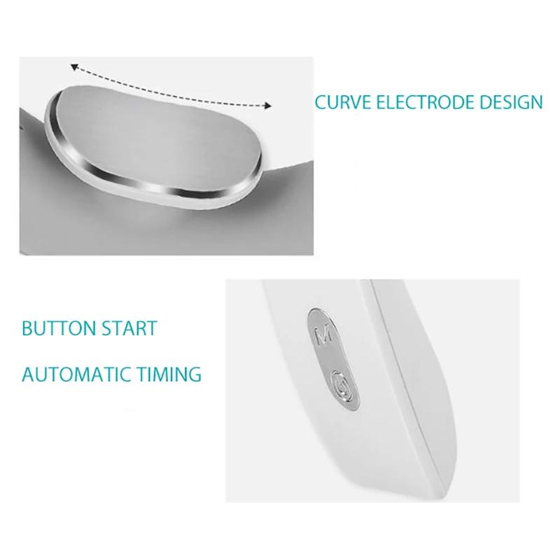 Portable Neck Shoulder Massager, Electric Cervical Spine Massage Device, Mini USB Rechargeable Neck Protector, Deep Tissue Relaxation Massager for Home Office Travel Use