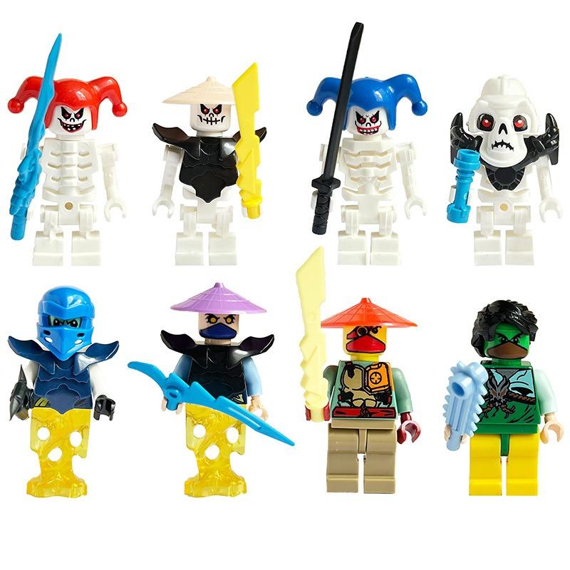 Building blocks gold ninja humanoid dolls educational splicing toys mini characters children's birthday gifts cartoon characterspopular popular