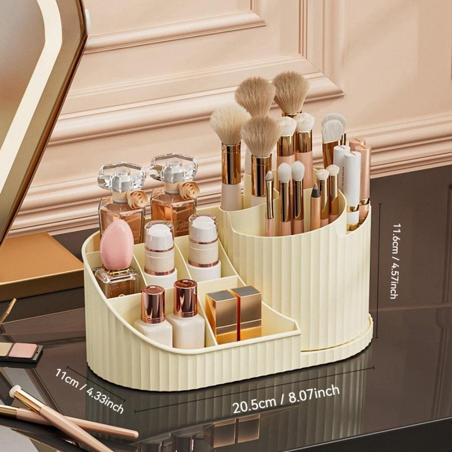 Rotating Makeup Brush Storage Box, Large Capacity Makeup Tool Storage Rack, Desktop Makeup Organizer for Bedroom Bathroom, Cosmetics Organizer Storage Rotating Makeup Brush Storage Box, Large Capacity Makeup Tool Storage Rack, Desktop Makeup Organizer for Bedroom Bathroom, Cosmetics Organizer Storage