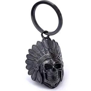 Motorcycle Skull Bell - Motorcycle key chain Biker Skull Bells protect the rider Motorcycle Accessories
