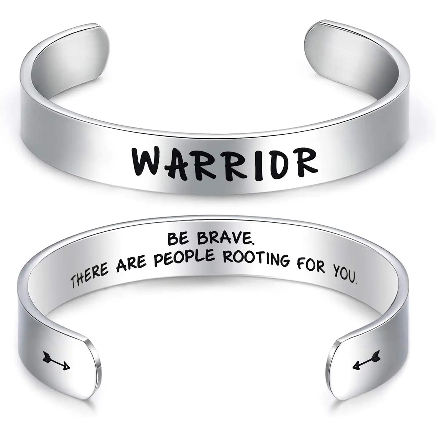 Inspirational Message Warrior Bracelet  Be Brave There are People Rooting for You Inspiration Sympathy  Message Bracelet