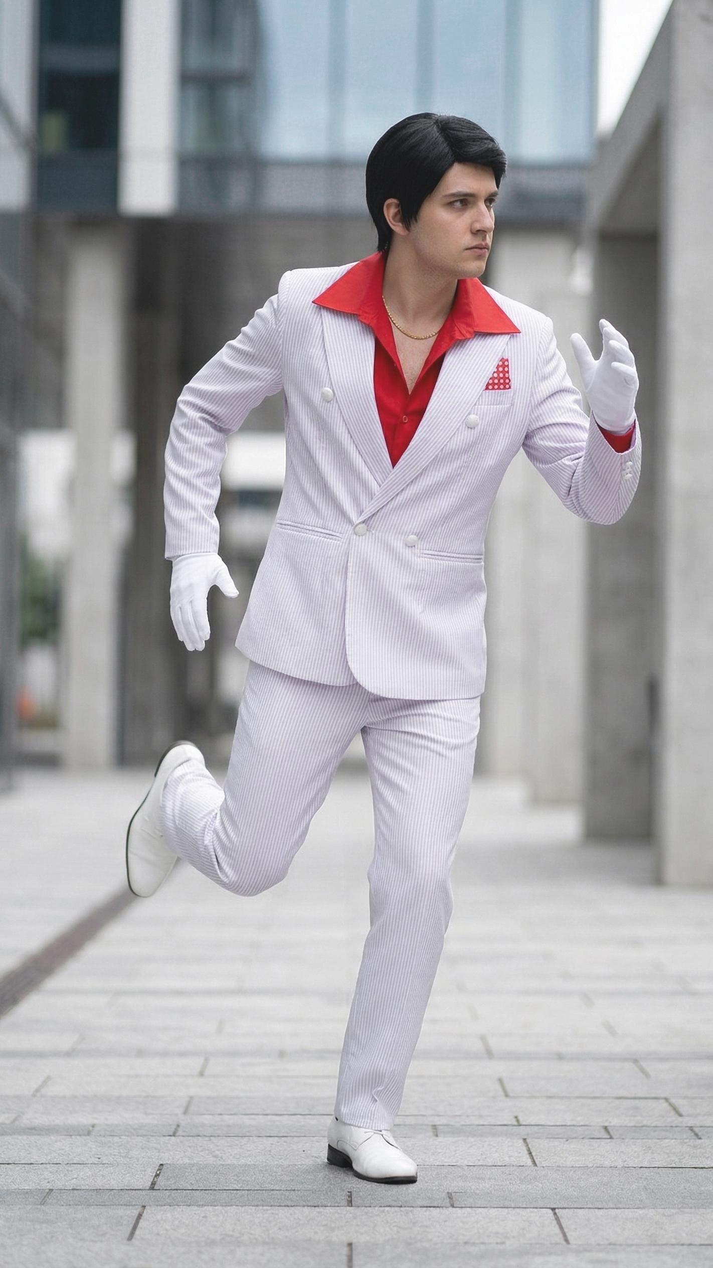 Classic Gangster Style Suit Set Retro Vintage Formal Blazer Pants Outfit for Cosplay Event Stage Performance Party Halloween Costume Adult Men Full Dress Up Suit