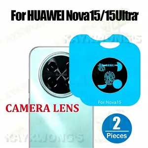 KAYKWONG'S For Huawei Nova 15/15 Ultra HD Camera Lens Protector Film, 2-Pack, Anti-Scratch Tempered Glass, Full Lens Protection, Scratch Resistant