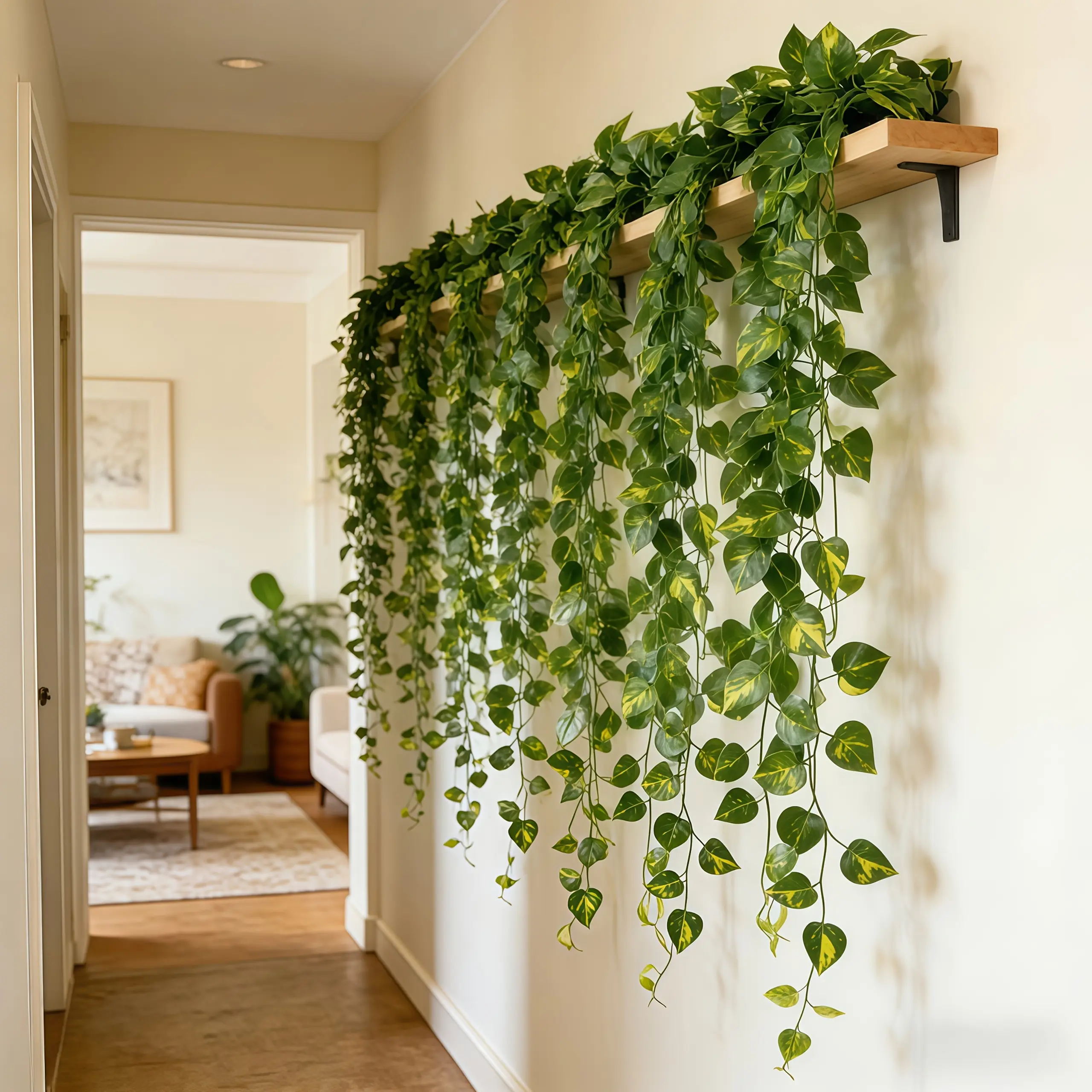 12-Pack Plastic Composite Artificial Green Ivy Leaf Wall Decorations - Valentine, Outdoor-Indoor Home, Garden Supplies for Wall, Arch, Office Accents room