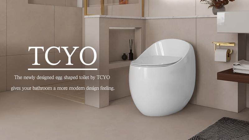 1-Piece 1.28 GPF Single Flush Egg Shape Toilet in Glossy White