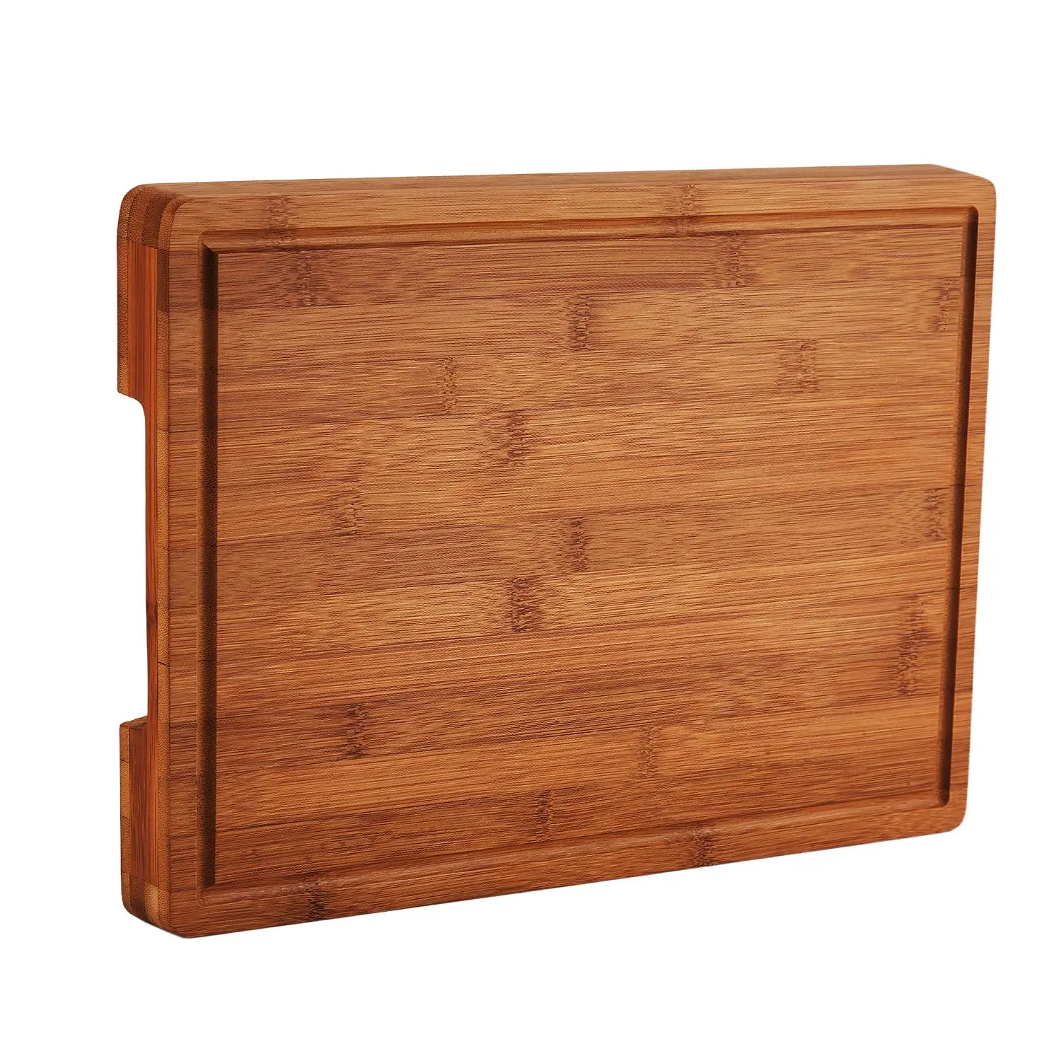 Garvee Bamboo Cutting Board - Deep Carbonized Bamboo, Non-Toxic, Juice Groove, Wooden Chopping Board, Kitchen Meat Cutting Board