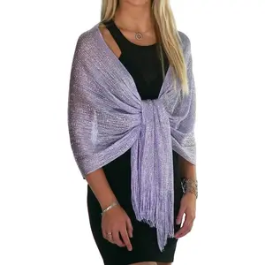 ShineGlitz Shawls and Wraps for Evening Dresses, Metallic Glitter Shawls for Women, Sparkling Wedding Giving Shawl Gift