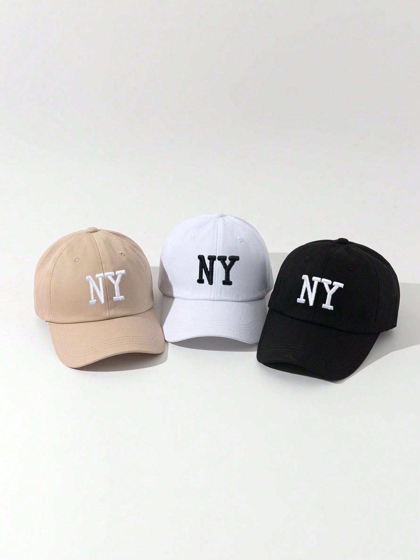 2026 New Embroidered NY  Baseball Cap, Adjustable Outdoor Sun Hat, Casual Fitted Design, All Seasons, Ideal for Travel & Beach, Men Women Y2K Style