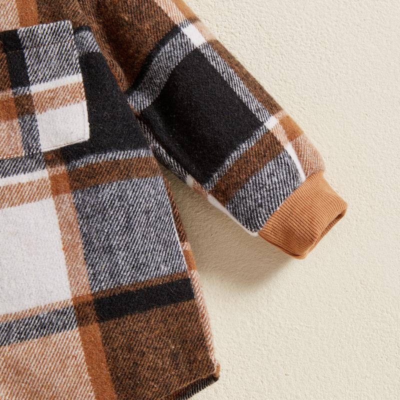 Toddler Baby Boys Outfits Long Sleeve Plaid Hooded Sweatshirt Pullover Tops Elastic Waist Long Pants Two Piece Casaul Sweatsuit