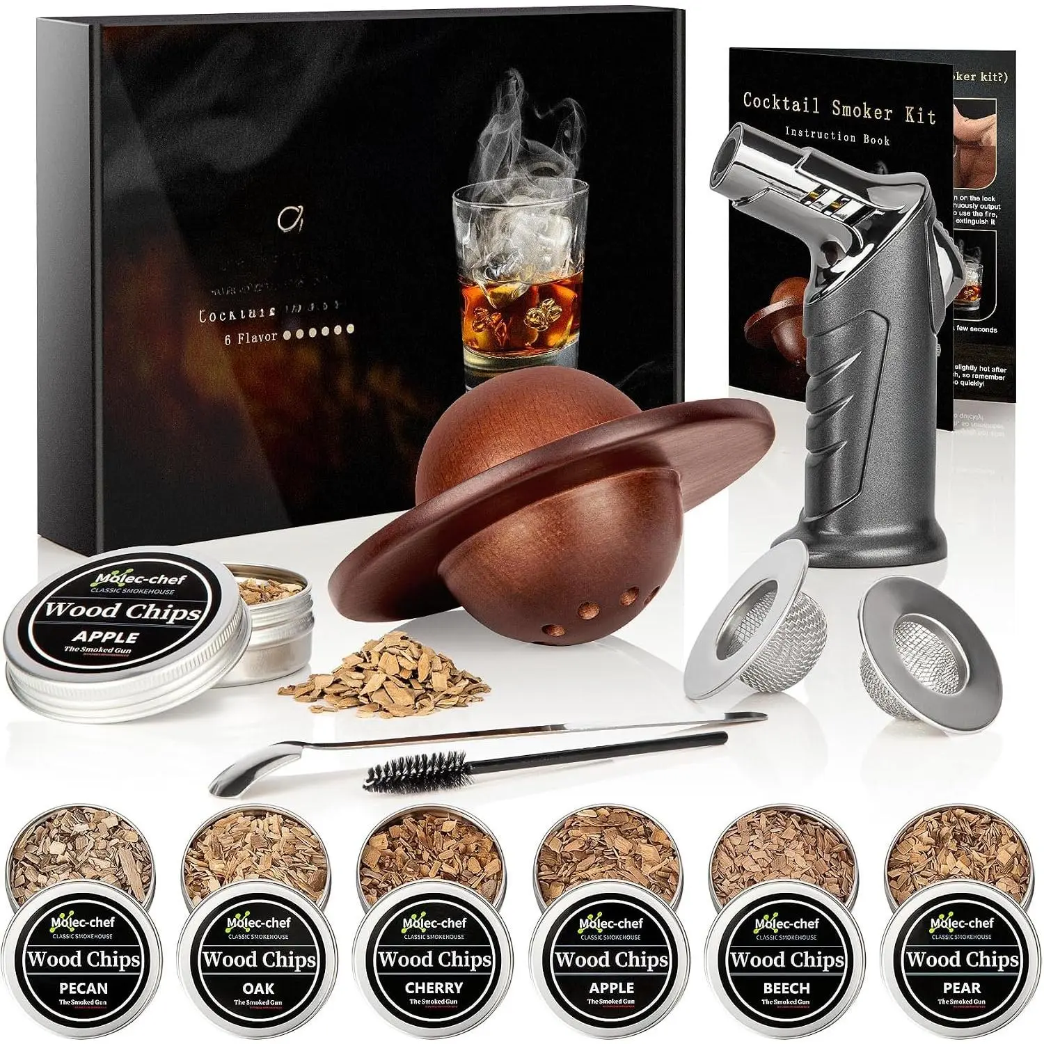Kit,  Kit with ,  kit,Old Fashioned  kit,Drink  Infuser Kit with  Chips,Birthday   Gifts for Men,Dad,Husband