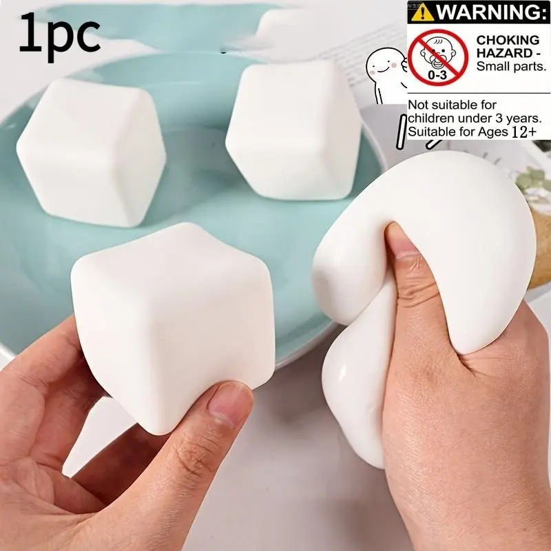 Simulation Block Tofu Stress Relief Toy, Soft Tpr Material, Pressure Relief, Fidgets For Anxiety, Stress Relief Fidgeting, Perfect for Daily Play, Desk Decoration, Gift Idea