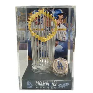 2025 Los Angeles Champion Trophy Display Case, Perfect Sports Replica, Ideal for Collectors, Durable Design, Enhances Any Space