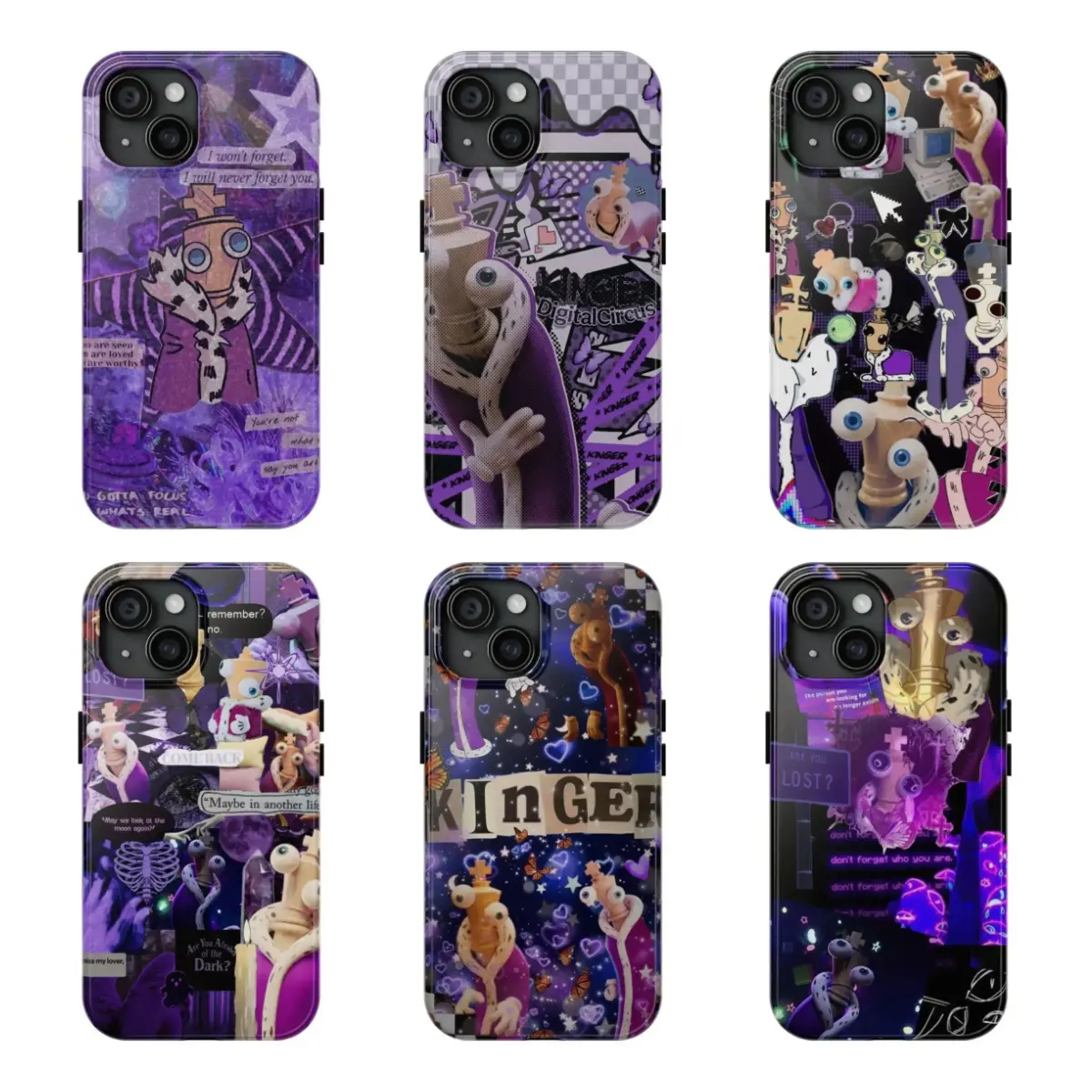Kin-ger The Amazing Digital Circus Phone Case, Kinger TADC Case Gifts Suitable for iPhone 17-11 Pro Max/Plus and  Samsung Galaxy S23-25