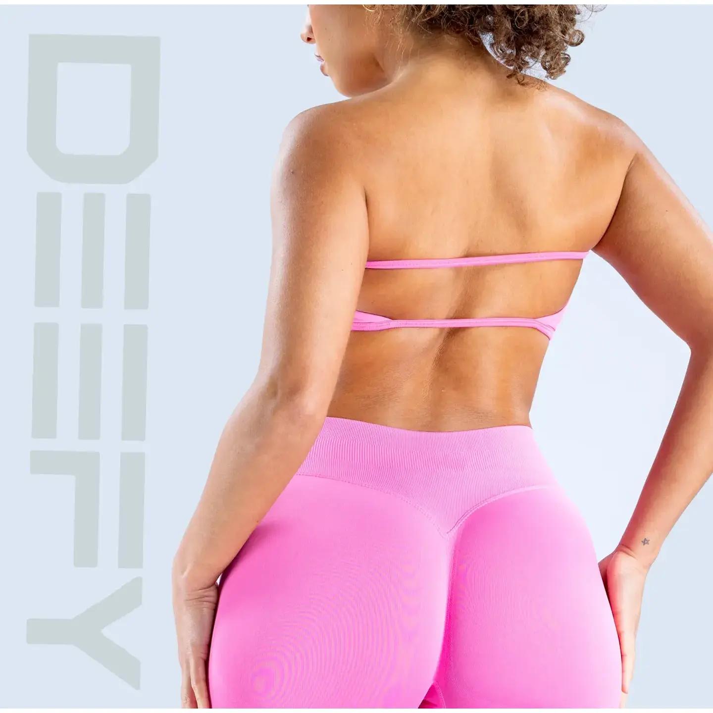 Dfyne Impact Strapless Sports Bra, Women's Seamless Bandeau Yoga Bra