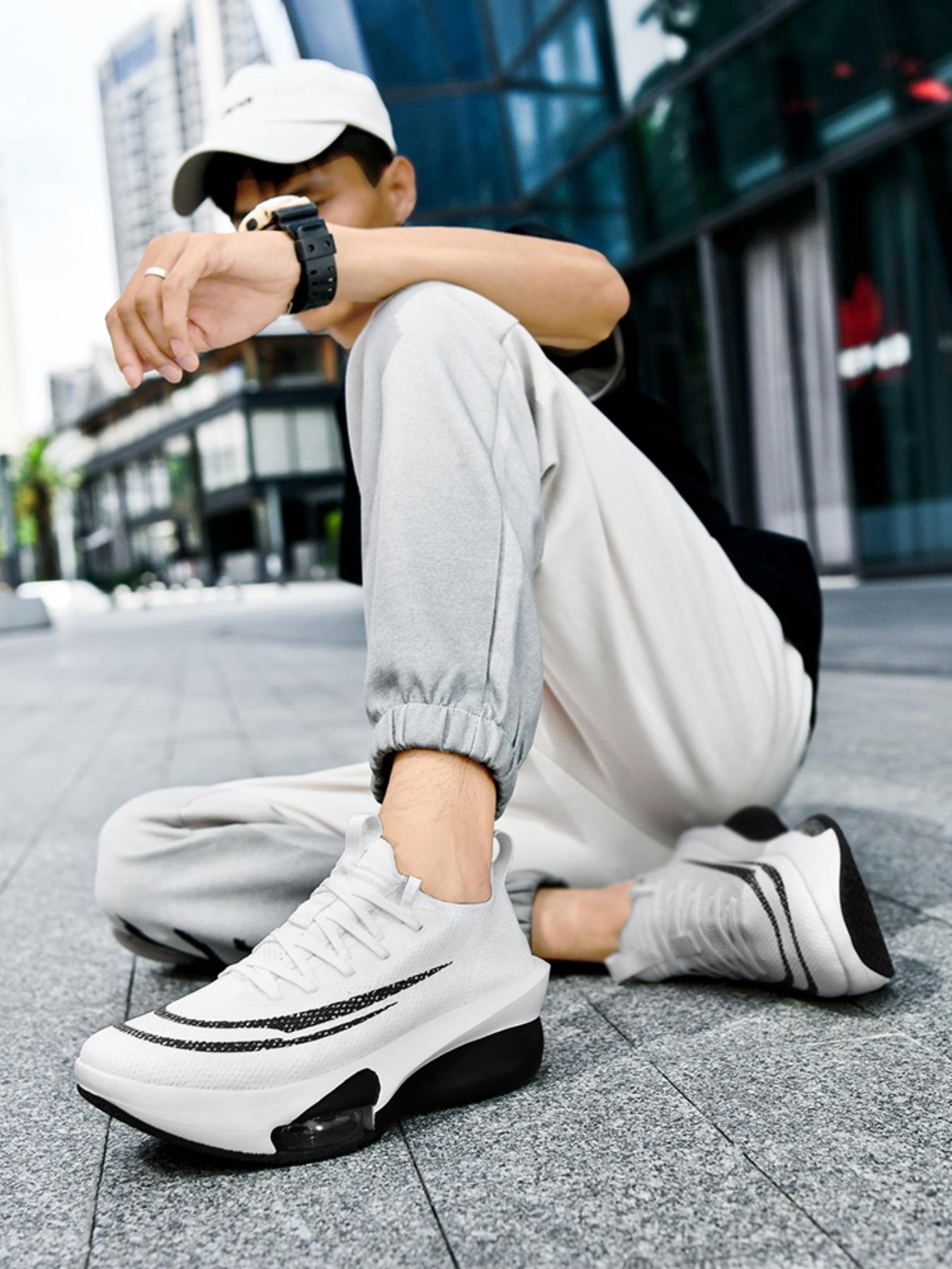 Trendy Couple Running Shoes, Breathable Textile Material, Anti-Slip Wear-Resistant Sole, Comfortable Lining, Suitable for Sports, Breathable Running Sneakers