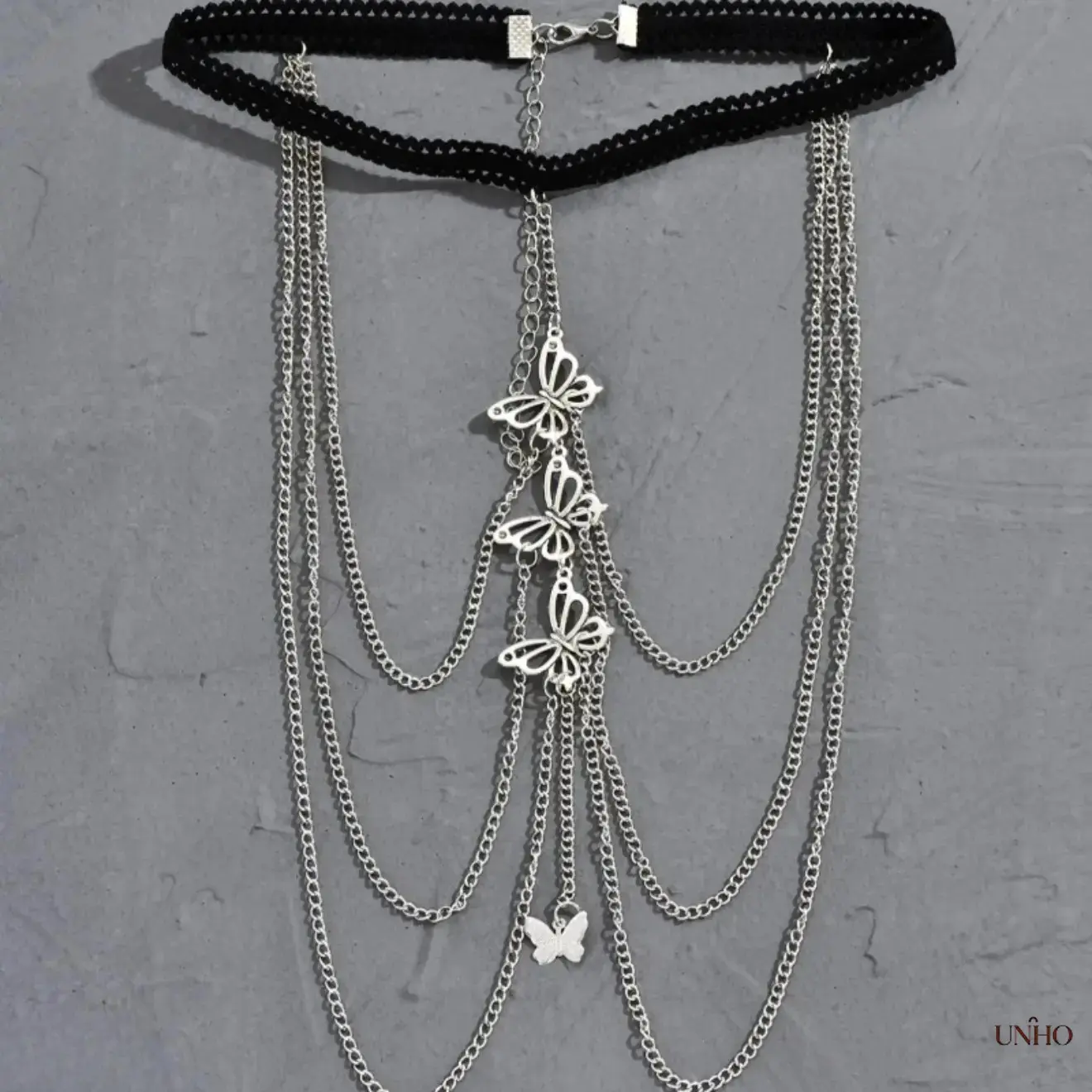 Women's Layered Butterfly Thigh Chain - Zinc Alloy Body Jewelry, Cute Accessories, Adjustable Fit, DIY Luggage & Bag Accessory for Parties & Daily Use, Accessories For Women