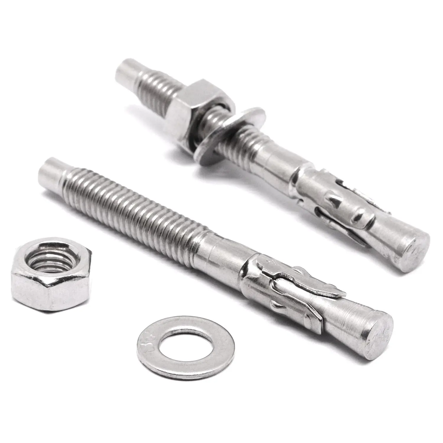 1/2" x 3-1/2" Concrete Anchors, Stainless Steel Wedge Anchors Concrete  Heavy Duty Fasteners for Cement (4pcs)