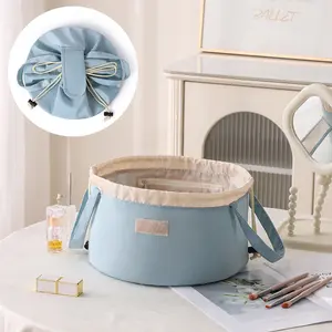 Large-capacity portable drawstring makeup bag storage bag, travel toiletry bag, fashionable makeup storage bag