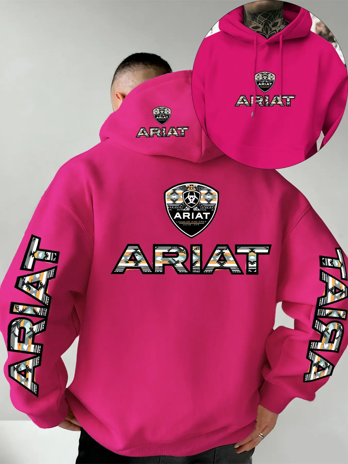 New Unisex Hooded Sweatshirt, Letter Print, Soft Stretch Knit Fabric, Standard Fit, Casual Daily Wear, Fun Style, Essential for Young Adults